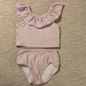Girl’s 2T Ruffle Butts lilac purple sear sucker bathing suit